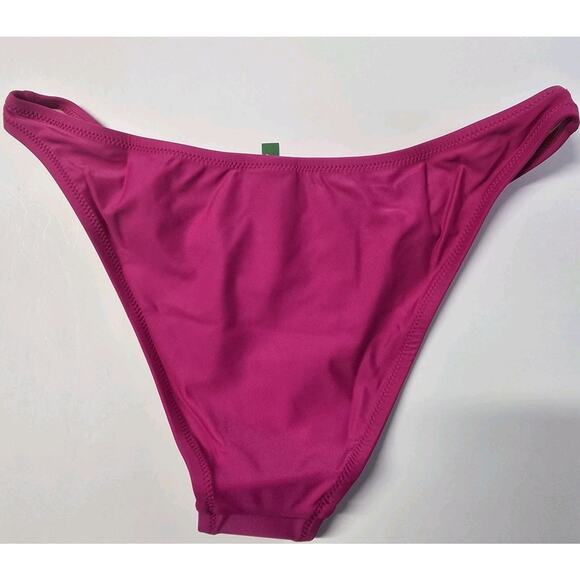J.Crew Heritage 1989 High Leg Bikini Swim Bottom Womens Small Fucsia BP209 - Picture 2 of 7